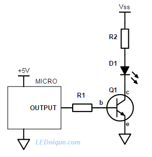 NPN transistor switch.