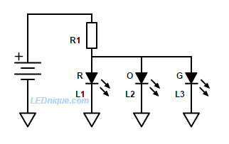 series parallel circuit led