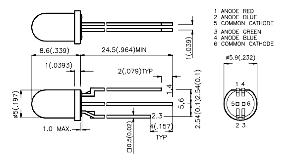 LED pinouts - 2, 3, 4-pin and more