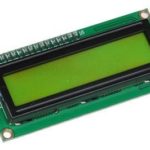 1602 LCD display with LED backlight.