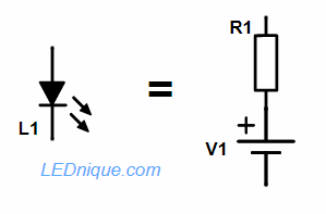 LED equivalent circuit model.