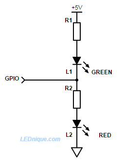 One switch or GPIO / multiple LEDs