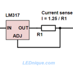 LM317 constant-current power supply.